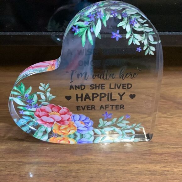 Ladies retirement gift wine/drink cup with stainless straw & brush & heart decor - Picture 3 of 10